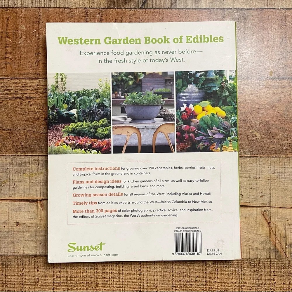 Sunset Western Garden Book of Edibles - Green Cover